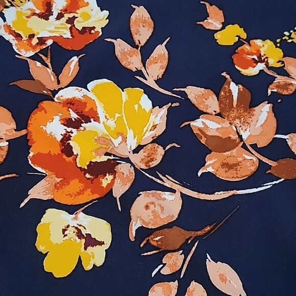 EC ISABEL MATERNITY V-NECK SHORT SLEEVE FLORAL BLOUSE WITH BELT SZ. XL - Picture 5 of 5